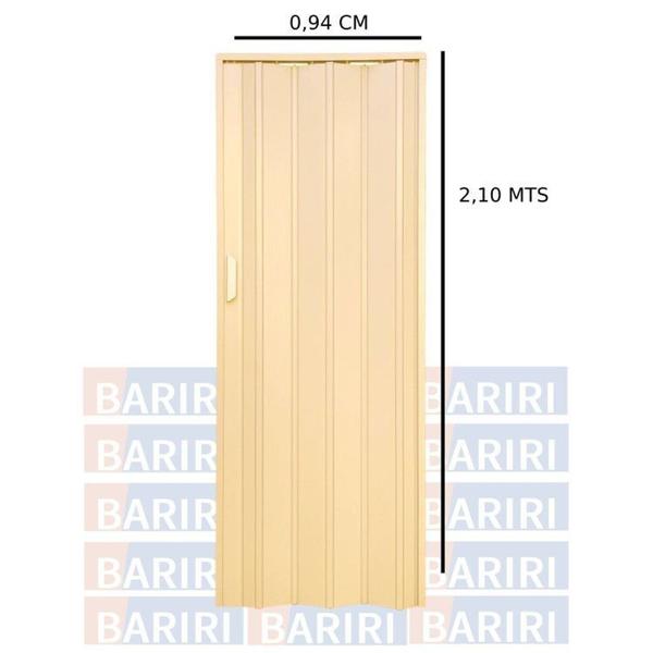 Imagem de Kit com 3 Portas Sanfonada de Pvc 210x94cm Bariri Amarelo