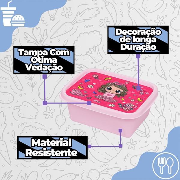 Imagem de Kit com 3 Potes Plásticos 750ml Potinhos Com Tampa Kids Papinha Lanchinho