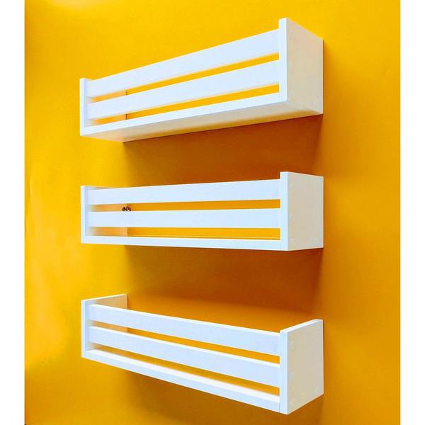 Kit com 3 Prateleiras Para Livros 2 Ripas Decoração Quarto de Bebê Mdf 55 cm - arte cedro Imagem de Kit com 3 Prateleiras Para Livros 2 Ripas Decoração Quarto de Bebê Mdf 55 cm