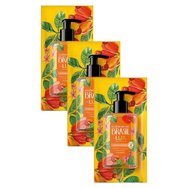 Imagem de Kit com 3 Refil Sabonetes Líquido Lux Essências do Brasil Flor do Cajueiro 240ml