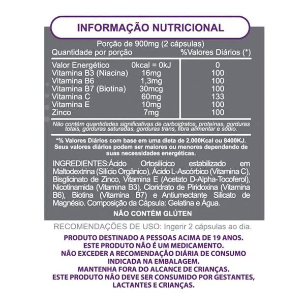 Imagem de Kit Com 3 Silício Orgânico e Vitaminas 60Cps - Duom