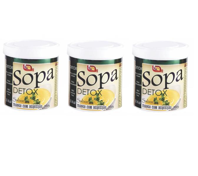 Imagem de Kit Com 3 Sopa Detox Frango Com Requeijão 300g