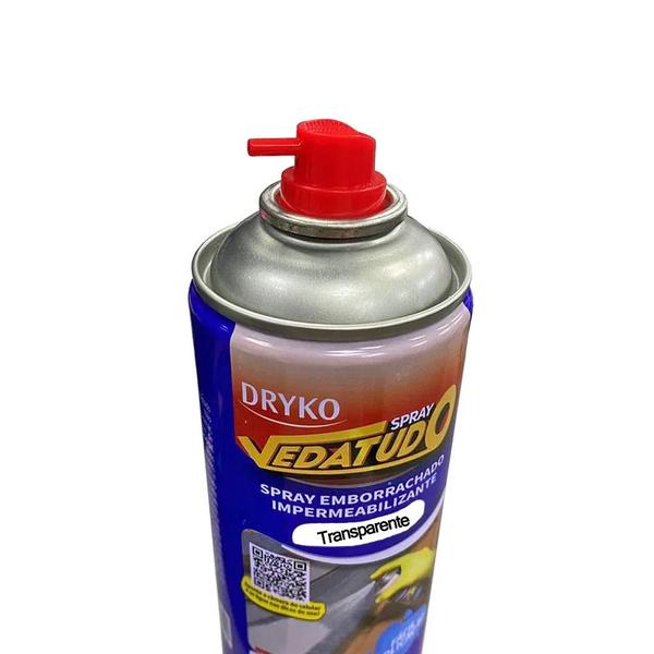 Imagem de Kit Com 3 Sprays Veda Tudo Emborrachado Impermeabilizante Transparente Dryko 400ml