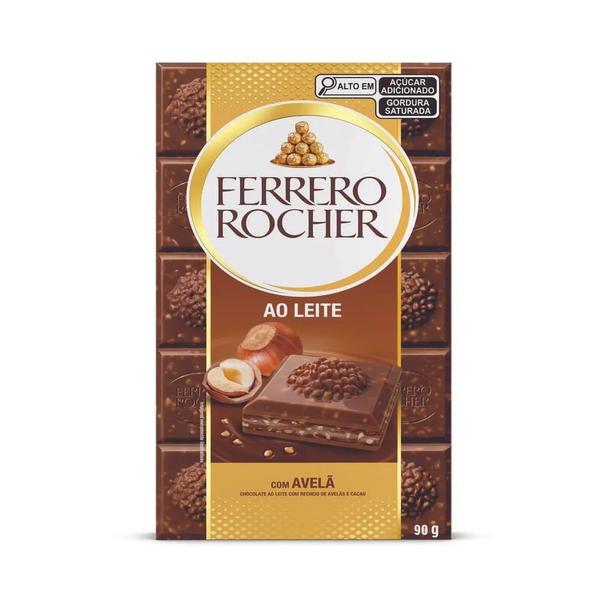 Kit Com 3 Tabletes Dark/Ao Leite/Branco 90g Ferrero Rocher Imagem de Kit Com 3 Tabletes Dark/Ao Leite/Branco 90g Ferrero Rocher