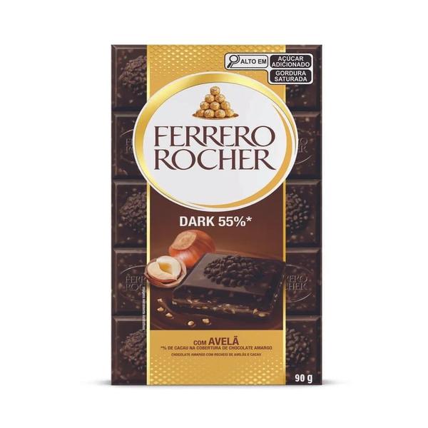 Kit Com 3 Tabletes Dark/Ao Leite/Branco 90g Ferrero Rocher Imagem de Kit Com 3 Tabletes Dark/Ao Leite/Branco 90g Ferrero Rocher