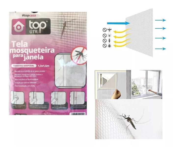 Imagem de Kit Com 3 Tela Para Janela Anti Mosquito Mosquiteira Pratica