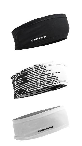 Imagem de Kit com 3 Testeira Headband Faixa de Cabeça Hupi Black & White