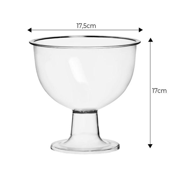 Imagem de Kit Com 3 Tigela Fruteira Para Buffet Acrílico Crystal 1,4L