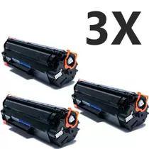 Imagem de Kit Com 3 Toner Universal Compatível Com CB435 CB436A CE285A  P1005 P1505 M1120 M1212 M1130 