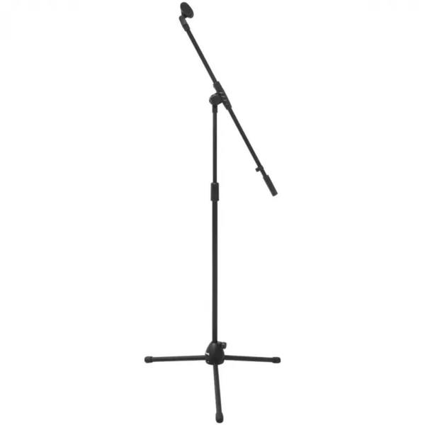 Imagem de Kit Com 3 Uni Pedestal Tonante de Microfone Cor Preto Suporte Tripé Girafa Potátil Com Cachimbo Para Usar Igreja Palco Studio