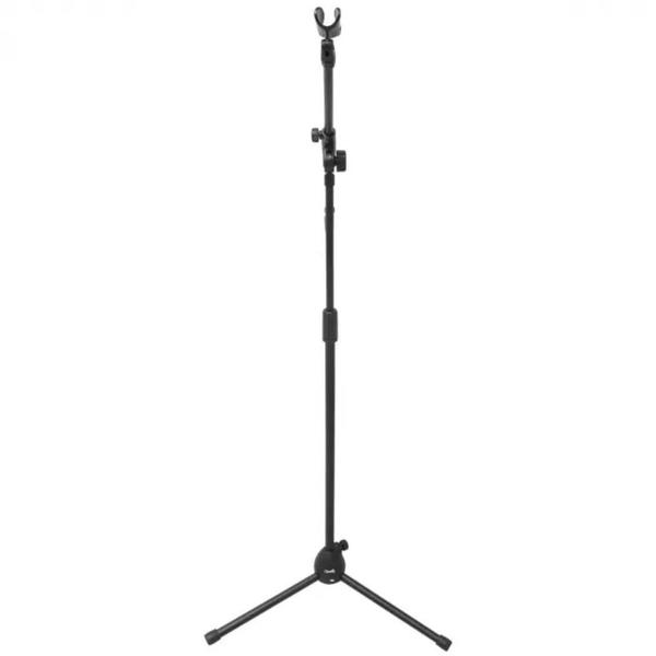 Imagem de Kit Com 3 Uni Pedestal Tonante de Microfone Cor Preto Suporte Tripé Girafa Potátil Com Cachimbo Para Usar Igreja Palco Studio