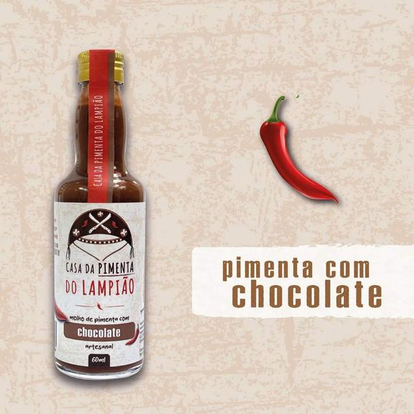 Imagem de Kit com 3 unidades, Molho De Pimenta Com Chocolate 60 ml