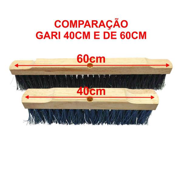 Imagem de KIT COM 3 VASSOURA ESCOVÃO GARI NYLON DURO 40cm SEM CABO