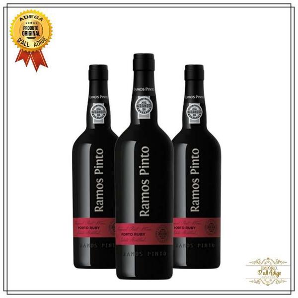 Kit com 3 Vinhos Portugueses do Porto Adriano Ramos Pinto Ruby Imagem de Kit com 3 Vinhos Portugueses do Porto Adriano Ramos Pinto Ruby