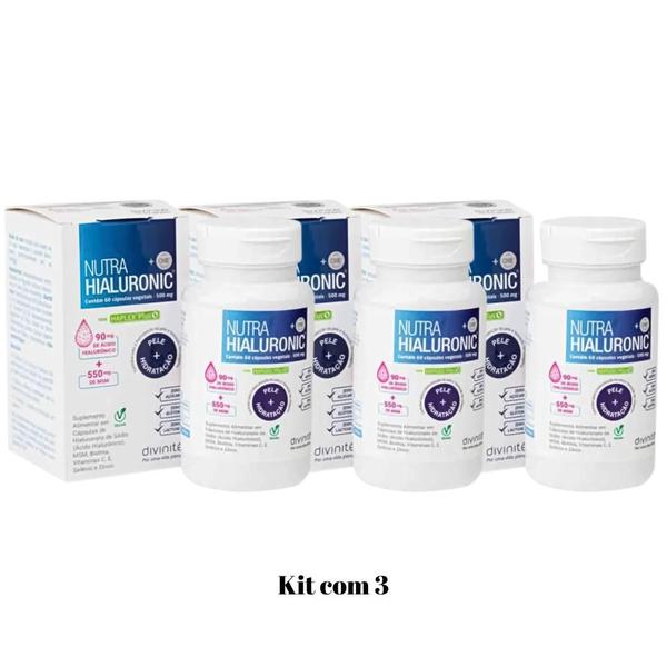 Imagem de Kit com 3 Vitamina Nutra Hialuronic Plus 60Cps  Divinitè