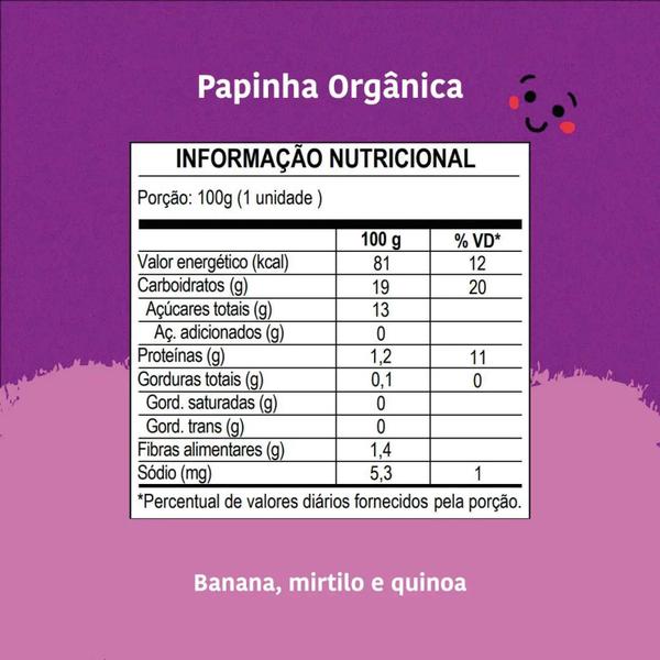 Imagem de Kit Com 30Un Papinhas Orgânicas Mistas Papapá 100G