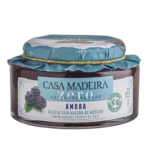 Kit Com 3Un Geleia Casa Madeira Zero Amora 220G Imagem de Kit Com 3Un Geleia Casa Madeira Zero Amora 220G