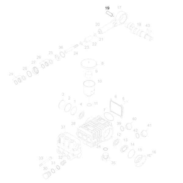 Imagem de Kit com 3un Pino Trava do Pistão Compatível com Lavajato Karcher HD12/15S 1.686-021.0