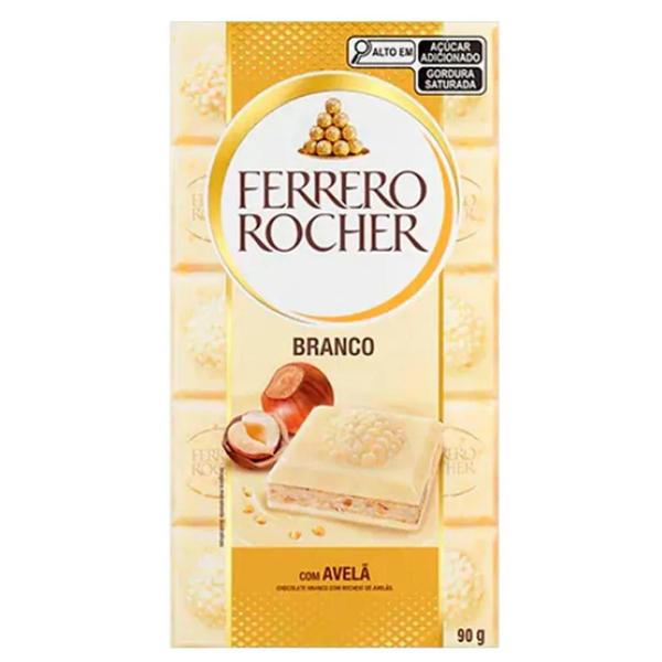 Imagem de Kit Com 3Und Chocolate Tablete Ferrero Rocher Branco 90G