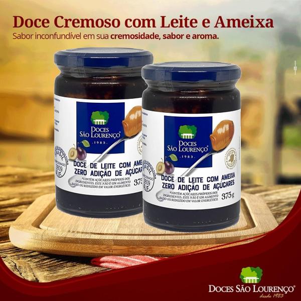 Imagem de Kit Com 3Und Doce De Leite Com Ameixa Zero São Lourenço 375G