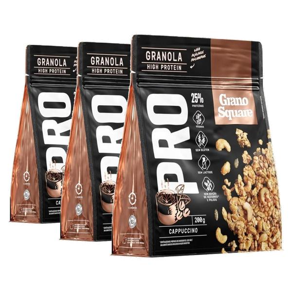 Imagem de Kit Com 3Und Granola Granosquare Proteica Cappuccino 200G