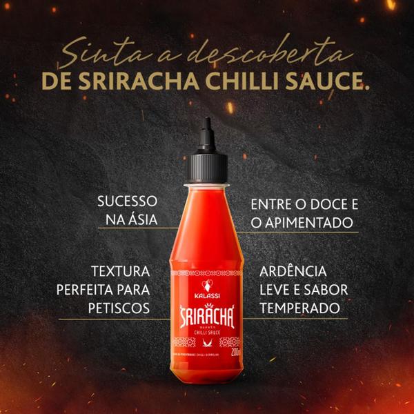 Imagem de Kit Com 3Und Molho De Pimenta Sriracha Kalassi 200Ml