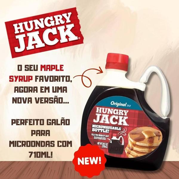 Imagem de Kit Com 3Und Xarope De Maple Hungry Jack 710Ml