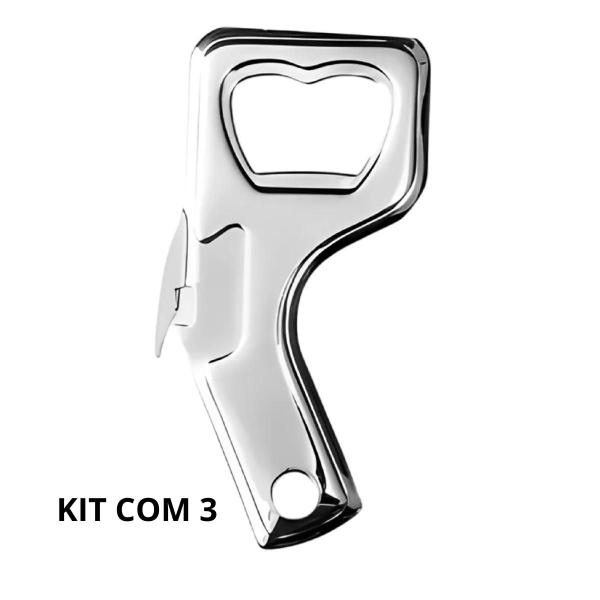 Kit Com 3uni Abridor De Latas E Garrafas - 9 Cm - Inox - GP INOX Imagem de Kit Com 3uni Abridor De Latas E Garrafas - 9 Cm - Inox