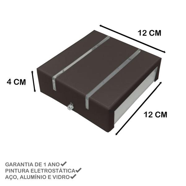 Imagem de Kit com 4 Arandelas na cor Marrom 2 Frisos Moderna, Luminária - Soquete G9 - Para Ambientes Internos e Externos Mf103