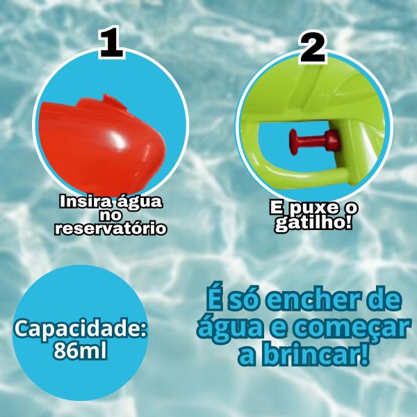 Imagem de Kit Com 4 Arminha De Brinquedo Lança Agua Lançadores De Água Menino Crianças DM Toys