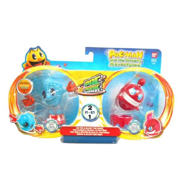 Imagem de Kit Com 4 Bonecos Pac Man Panic Spinners Giratório Bandai