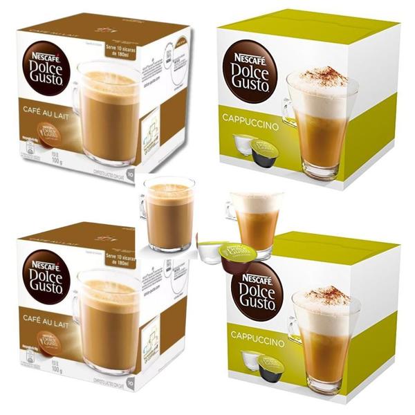 Imagem de Kit com 4 Caixas Capsulas Café Dolce Au Lait + Cappuccino 10 Unidades