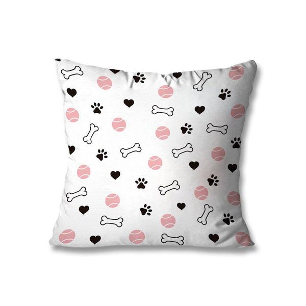 Imagem de Kit com 4 Capas de Almofadas Decorativas I Love Pet Rosa