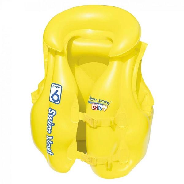 Imagem de Kit com 4 Coletes Inflavel Infantil Premium para Crianca de 3 a 6 Anos Amarelo  Mor 