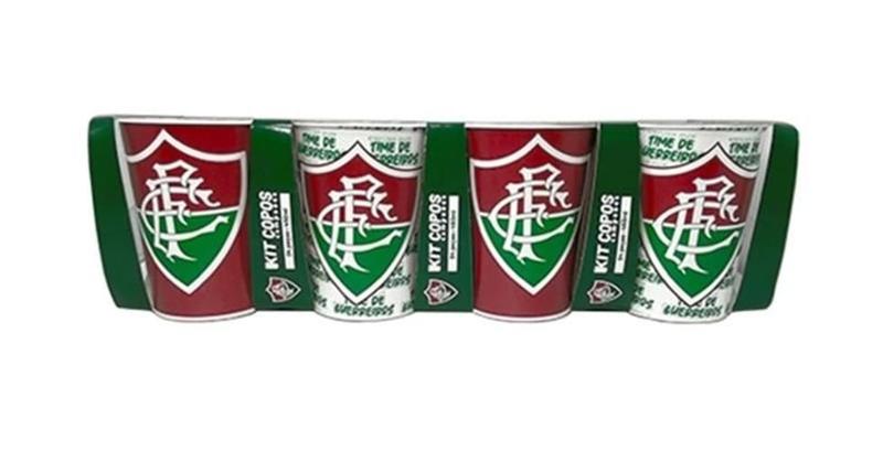 Imagem de Kit Com 4 Copos De Plástico Fluminense 450Ml Oficial