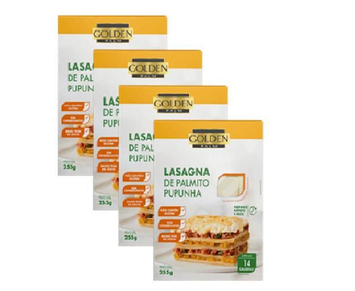 Imagem de Kit Com 4 Lasagna De Palmito Pupunha Golden 255G