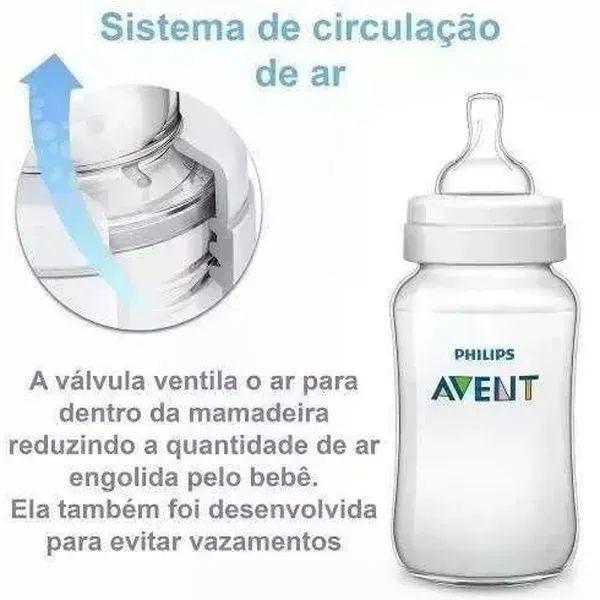 Imagem de Kit Com 4 Mamadeira Avent Classica De 0m A 6 M Transparente