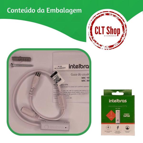 Imagem de kit com 4 Microfone CFTV MIC 1050 Intelbras Revenda Oficial