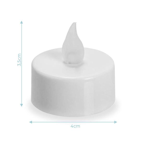 Kit Com 4 Mini Vela De Led Rechaud Chama Luz Cintilante - Ef Imagem de Kit Com 4 Mini Vela De Led Rechaud Chama Luz Cintilante