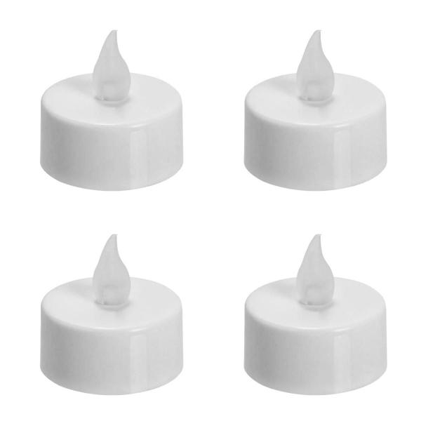 Kit Com 4 Mini Vela De Led Rechaud Chama Luz Cintilante - Ef Imagem de Kit Com 4 Mini Vela De Led Rechaud Chama Luz Cintilante