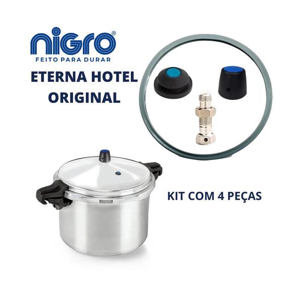 Imagem de Kit com 4 peças para Panela Pressão Nigro Hotel de 8 a 20 Litros Original