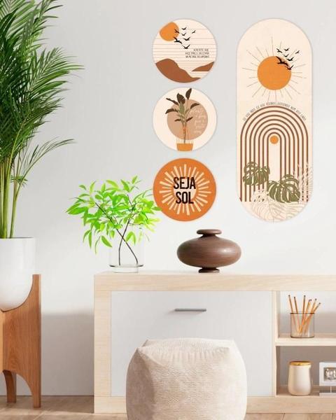 Imagem de Kit Com 4 Placas Decorativas Em Mdf - Evoluindo