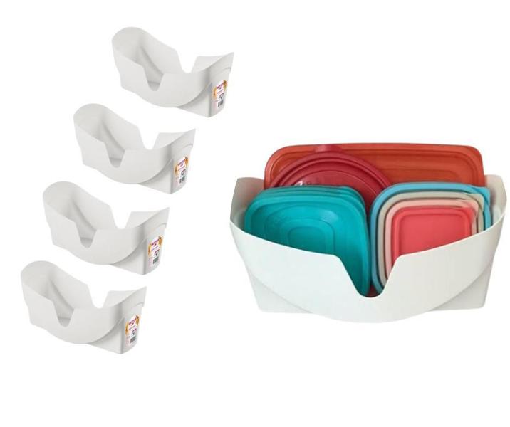 Imagem de Kit Com 4 Porta Tampas Organizador Plastico Sanremo