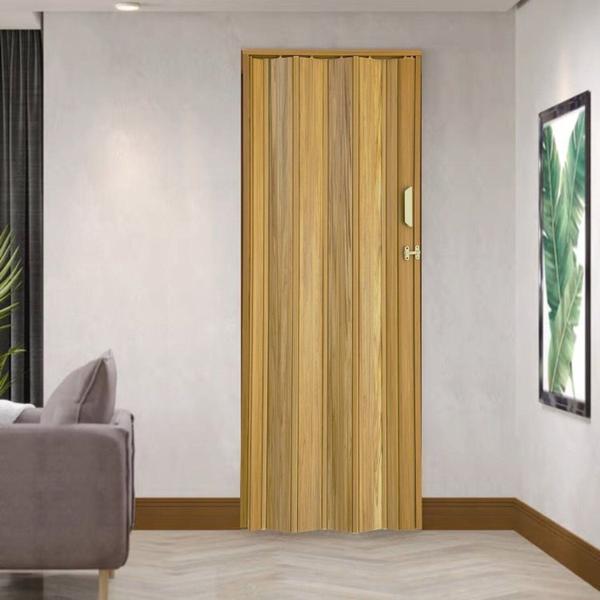Kit com 4 Portas Sanfonada de Pvc 210x105cm Bariri Cerejeira Imagem de Kit com 4 Portas Sanfonada de Pvc 210x105cm Bariri Cerejeira