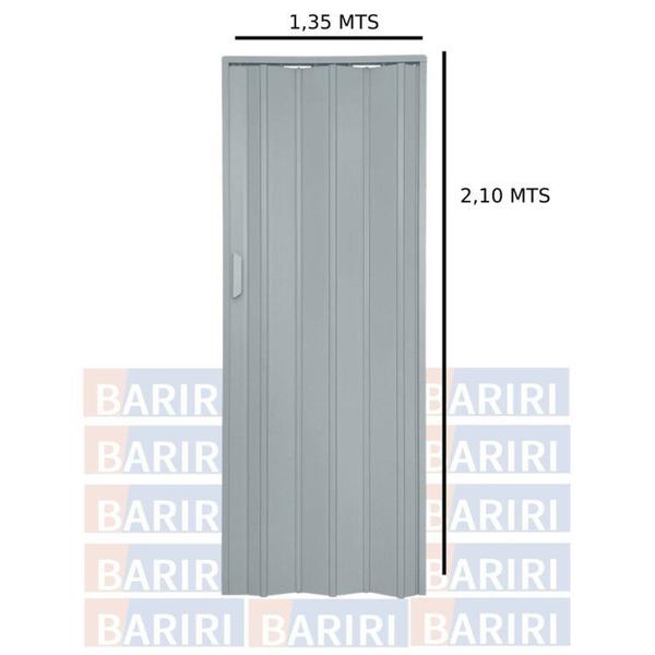 Imagem de Kit com 4 Portas Sanfonada de Pvc 210x135cm Bariri Cinza Granizo