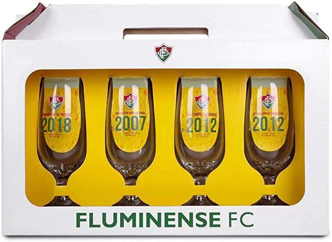 Imagem de Kit Com 4 Taças Do Fluminense Oficial Allmix - 300ml