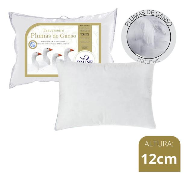 Kit com 4 Travesseiros Plumas 5 Estrelas - Daune Imagem de Kit com 4 Travesseiros Plumas 5 Estrelas