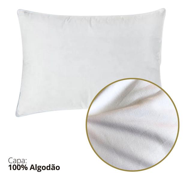 Kit com 4 Travesseiros Plumas 5 Estrelas - Daune Imagem de Kit com 4 Travesseiros Plumas 5 Estrelas