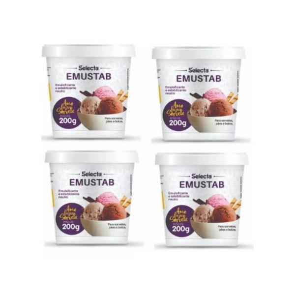 Kit Com 4 Unidades De Emulsificante Emustab Selecta Mix - 200 Grs Imagem de Kit Com 4 Unidades De Emulsificante Emustab Selecta Mix - 200 Grs