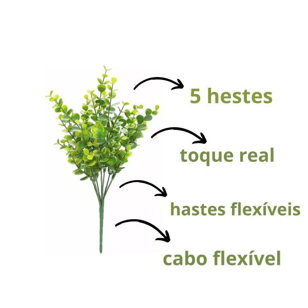 Kit Com 4 Vasos Vasinhos Plantas Flores Artificial - Agiani Shop Imagem de Kit Com 4 Vasos Vasinhos Plantas Flores Artificial